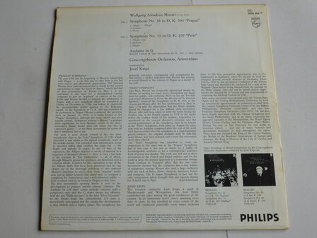 Mozart - Symphony 38,31 / Josep Krips (LP)