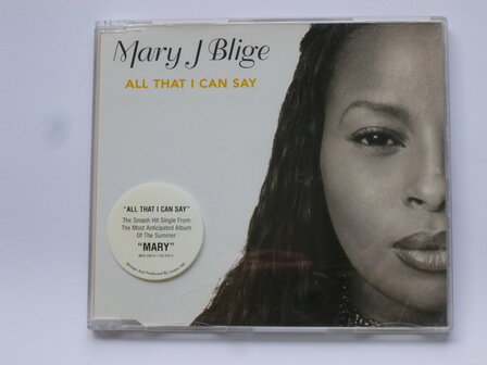 Mary J. Blige - All that i can say (CD Single)