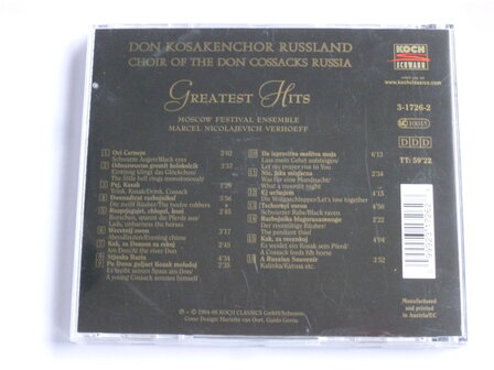 Don Kosakenchor Russland - Moscow Festival Ensemble / Greatest Hits