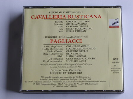 Mascagni - Cavalleria Rusticana / Roberto Paternostro (2 CD)