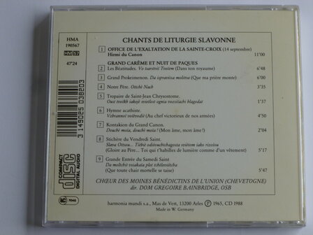 Chants de Liturgie Slavonne - Choeurs des Moines de Chevetogne