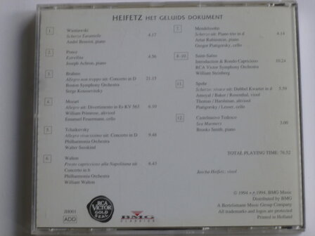 The Heifetz Collection - Het Geluids Document