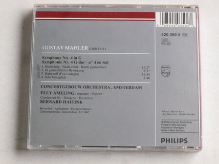 Mahler - Symphony 4 / Elly Ameling , Bernard Haitink