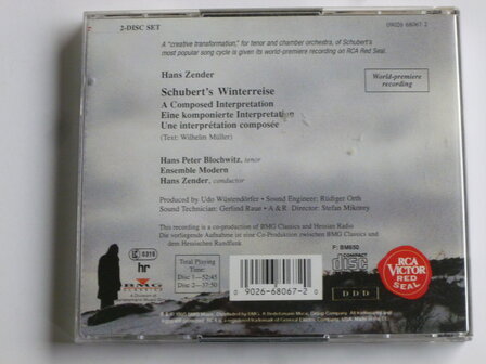 Hans Zender / Schubert&amp;#x0027;s Winterreise - Blochwitz, Ensemble Modern (2 CD)