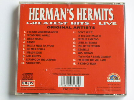 Herman&#039;s Hermits - Greatest Hits / Live