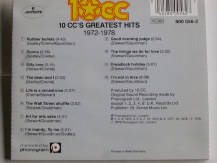 10 CC - Greatest Hits / 1972-1978