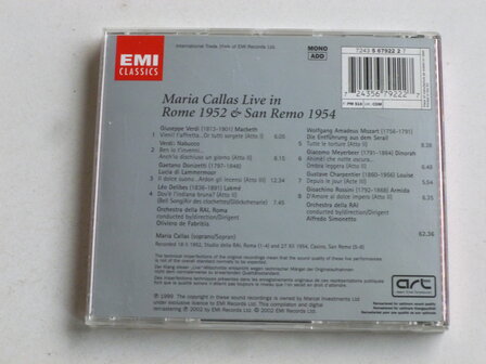 Maria Callas - Live in Rome 1952 &amp; San Remo 1954