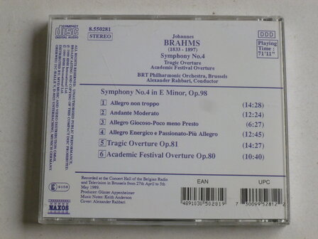 Brahms - Symphony 4 / Alexander Rahbari