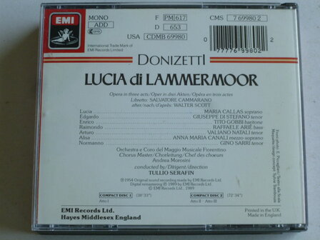 Donizetti - Lucia di Lammermoor / Maria Callas, Serafin  (2 CD)