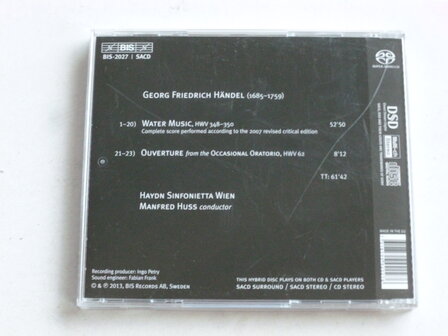 Handel - Water Music / Manfred Huss (SACD)