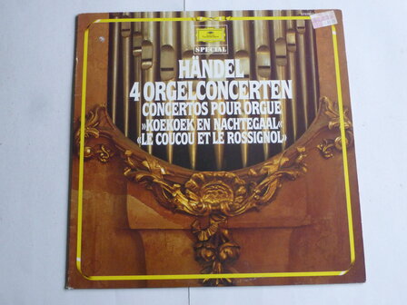 Handel - 4 Orgel Concerten / Eduard M&uuml;ller, August Wenzinger (LP)