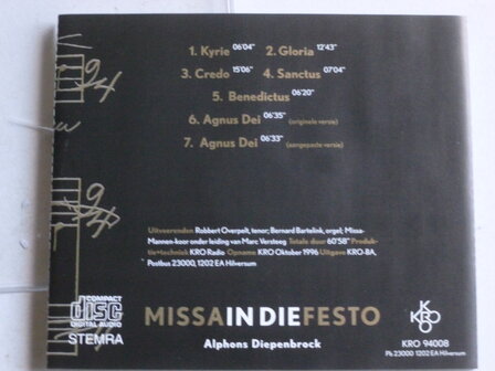 Alphons Diepenbrock - Missa in die Festo