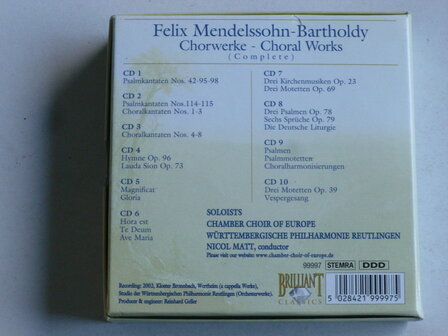 Mendelssohn - Choral Works (10 CD)