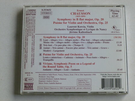 Chausson - Symphony in B / Laurent Korcia, Jerome Kaltenbach