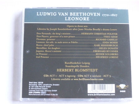 Beethoven - Leonore / Herbert Blomstedt, Theo Adam (2CD)