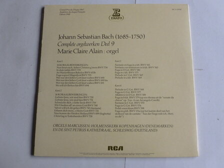 Bach - Marie Claire Alain / Complete Orgelwerken Deel 9 (2 LP)