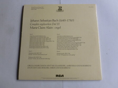 Bach - Marie Claire Alain / Complete Orgelwerken Deel 11 (2 LP)