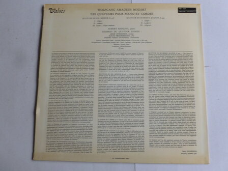Mozart - Les Quatuors pour piano et cordes / Robert Riefling, Quatuor Danois (LP)