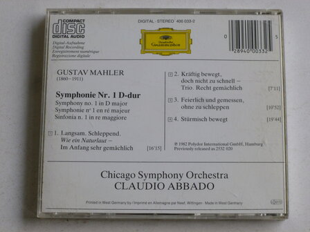 Mahler - Symphonie no. 1 / Claudio Abbado 