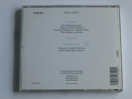 Arvo P&auml;rt - Litany (ECM)