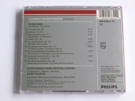 Beethoven - Overtures / Kurt Masur