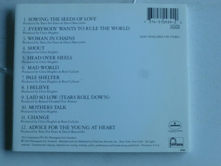 Tears for Fears - Tears roll down / Greatest Hits 82-92