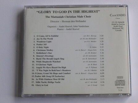 Glory to God in the Highest - The Mattaniah Christian Male Choir