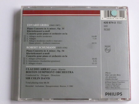 Grieg, Schumann - Piano Concertos / Claudio Arrau, Sir Colin Davis