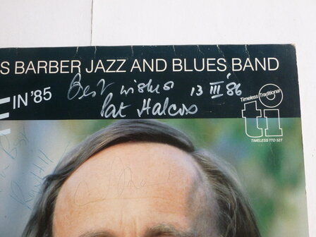The Chris Barber Jazz and Blues Band - Live in &#039;85 (LP) gesigneerd