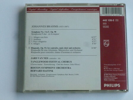 Brahms - Symph. 3 / Jard van Nes, Bernard Haitink