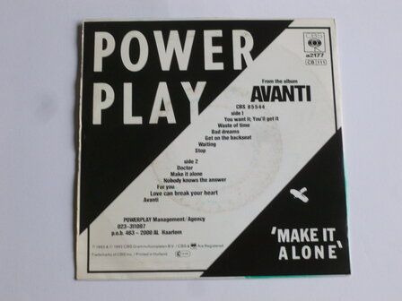 Power Play - Make it alone (vinyl single)