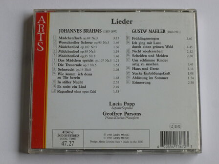 Brahms , Mahler - Lieder / G. Parsons, Lucia Popp