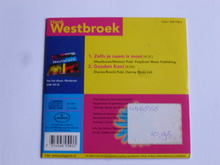 Henk Westbroek - Zelfs je naam is mooi (CD Single)