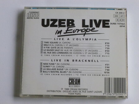 Uzeb Live in Europe