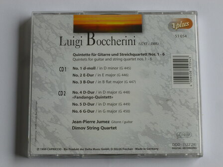 Boccherini - Gitarenquintette 1-6 / Jean-Pierre Jumez, Dimov String (2 CD)