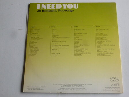 I Need You - 28 Romantic Popsongs (2 LP)
