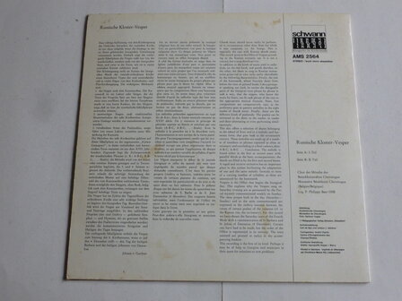 Russische Kloster-Vesper - Monastere Benedictin Chevetogne (LP)