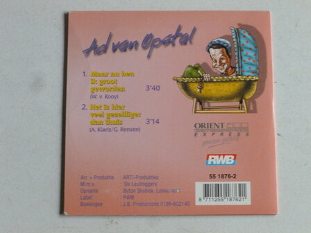 Ad van Opstal - Maar nu ben ik groot geworden (CD Single)