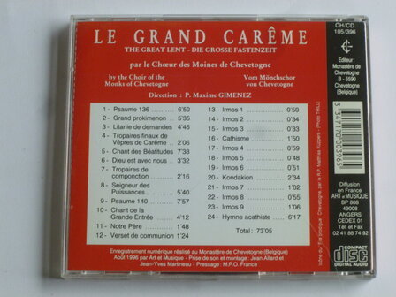 Le Grand Careme - Le Choeur des Moines de Chevetogne