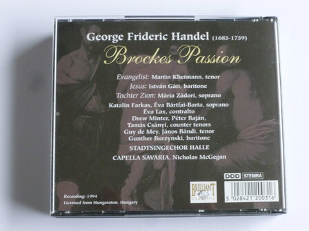 Handel - Brockes Passion / Capella Savaria (3 CD)