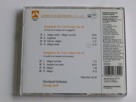 Beethoven - Symphony 2 &amp; 5 / George Szell