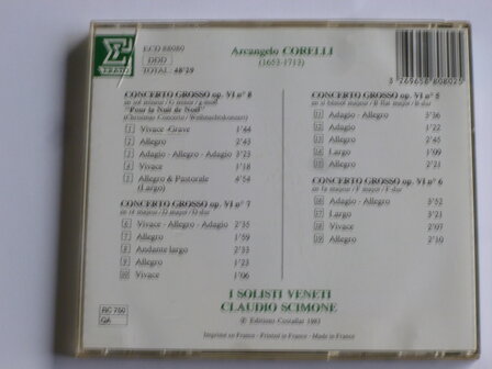 Corelli - Concerto Grosso,  pour la nuit de no&euml;l , I Solisti Veneti / Scimone