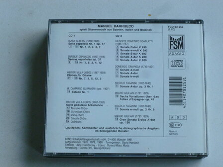 Manuel Barrueco spielt Gitarrenmusik aus Italien, Spanien und Brasilien (2 CD)