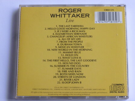 Roger Whittaker - Live