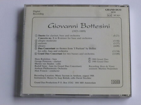 Giovanni Bottesini - Concerto&#039;s with double bass / Hans Roelofsen, van Staalen, Rudolf Senn