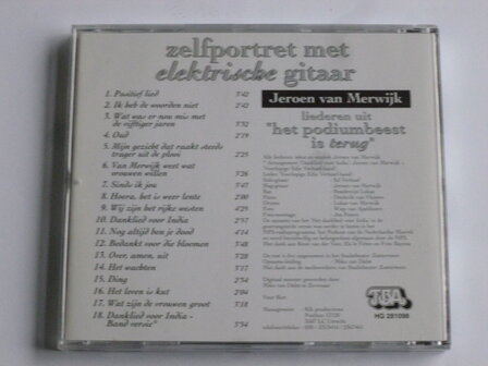 Jeroen van Merwijk - Zelfportret met elektrische gitaar (gesigneerd)