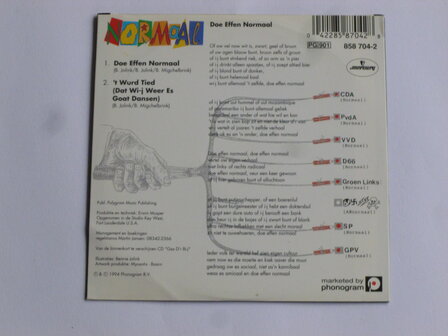 Normaal - Doe Effen Normaal (CD Single)
