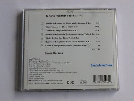 Johann Friedrich Fasch - Trios &amp; Sonatas / Epoca Barocca