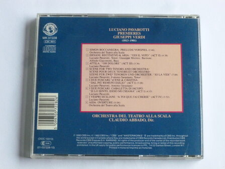 Pavarotti Premieres - Verdi / Claudio Abbado