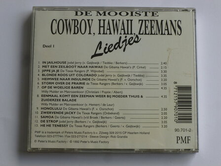 De mooiste Cowboy, Hawaii Zeemans Liedjes - various Deel 1